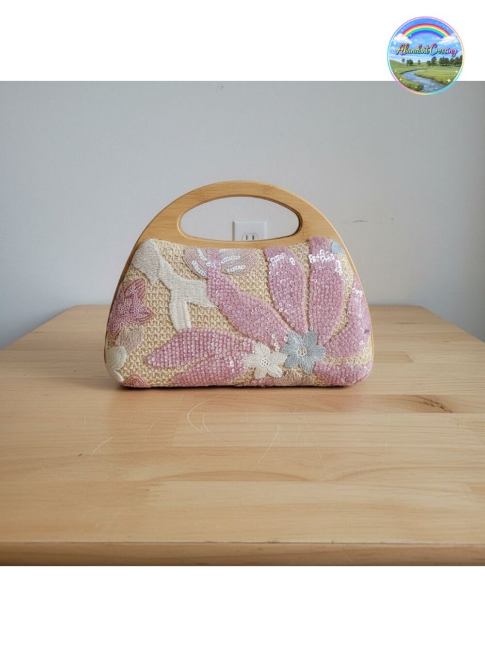 Woven Straw Clutch Handbag Top Handle Evening Bag